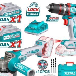 total cordless 2 pcs combo kit cordless and grinder