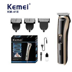 Kemei KM-418 rechargeable electric hair clipper and trimmer.